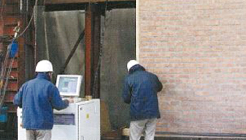 Deformation test for exterior finishing materials